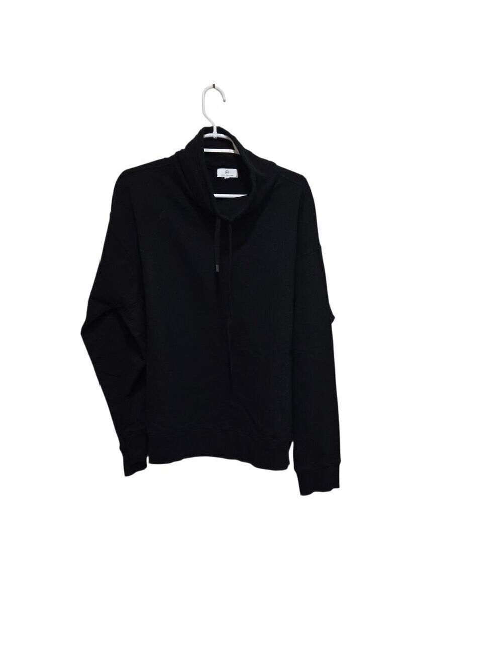 AG Black Mock Neck Pullover Sweatshirt Cotton Medium